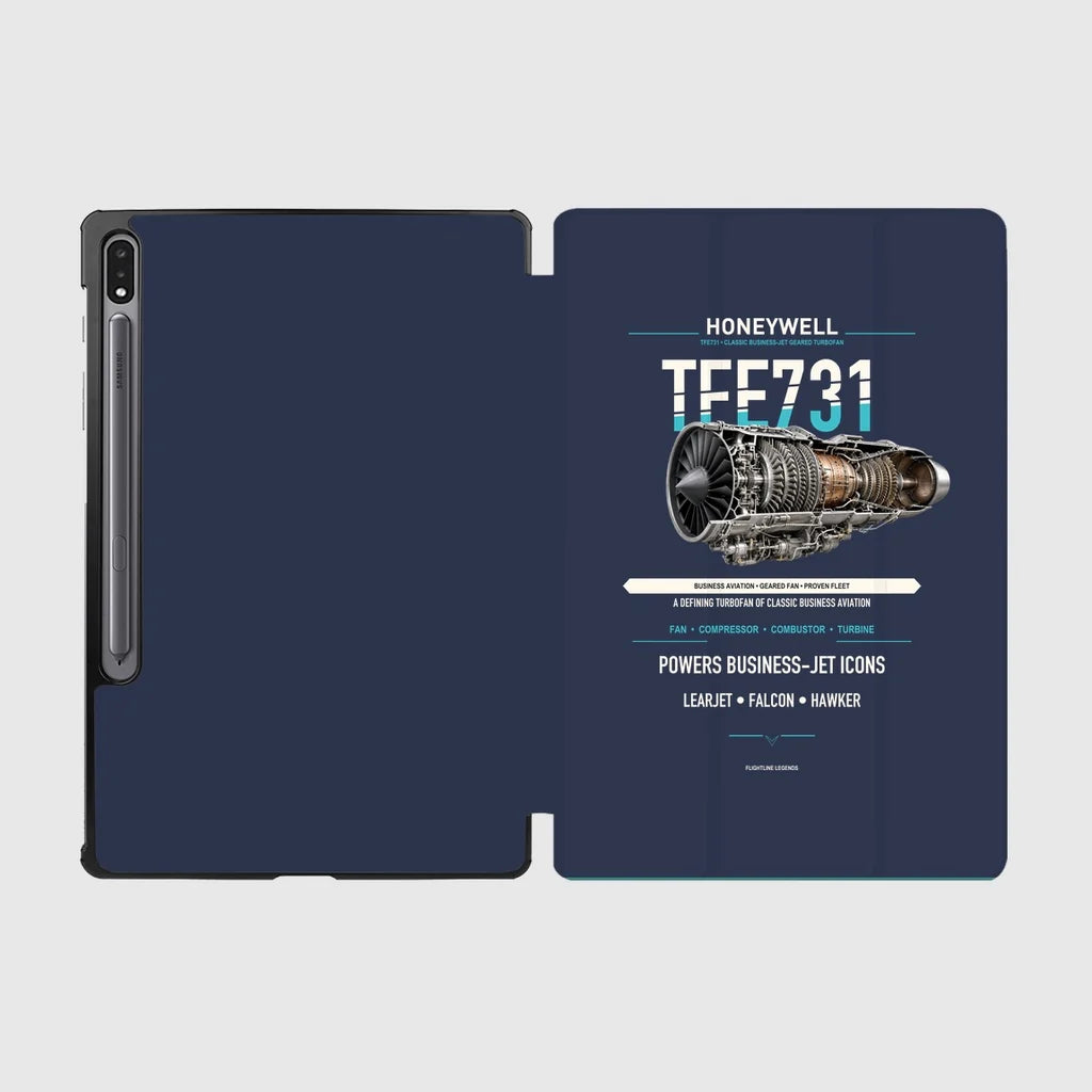 TFE731 design on navy blue samsung tablet tablet case