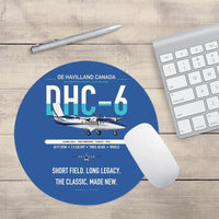 Thumbnail for DHC-6 Twin Otter Classic 300-G design on blue round mouse pad