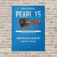 Thumbnail for PEARL 15 vertical canvas print - no frame - turquoise background