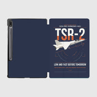 Thumbnail for BAC TSR-2 design on navy blue samsung tablet tablet case