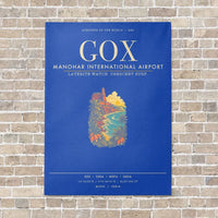 Thumbnail for Manohar International Airport Mopa GOX - Canvas Framed - Blue