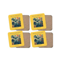 Thumbnail for The Fog Horn Duet - Designed Coasters design on yellow 4-pieces-set