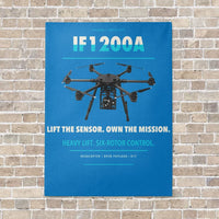 Thumbnail for Inspired Flight IF1200A vertical canvas print - no frame - turquoise background