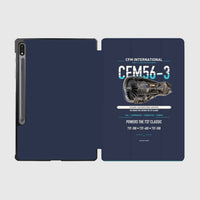 Thumbnail for CFM56-3 design on navy blue samsung tablet tablet case