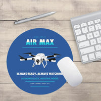 Thumbnail for Percepto Air Max design on blue round mouse pad
