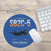 Thumbnail for SB2C-5 Helldiver design on blue round mouse pad