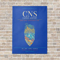 Thumbnail for Cairns Airport CNS - Canvas Framed - Blue