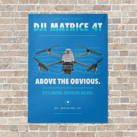 Thumbnail for DJI Matrice 4T vertical canvas print - no frame - turquoise background