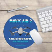 Thumbnail for DJI Mavic Air 2 design on blue round mouse pad