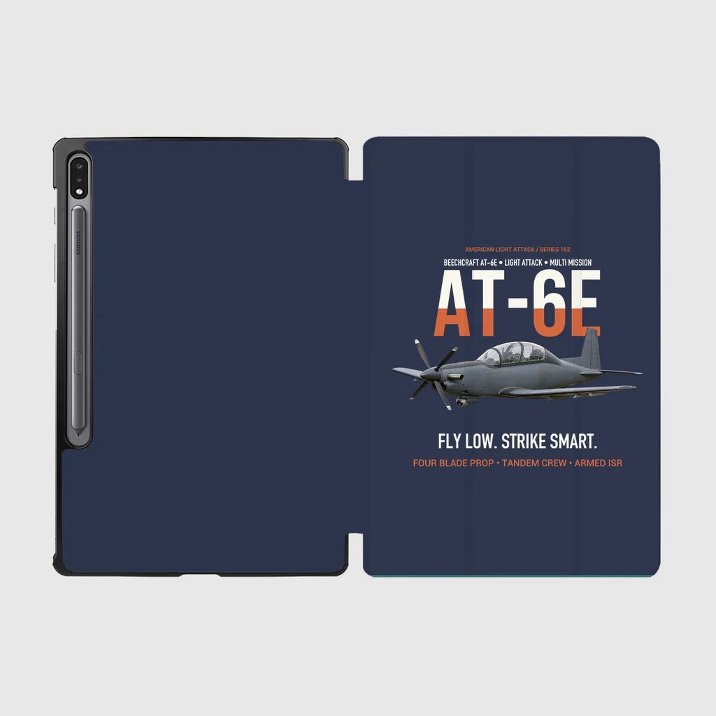 AT-6E Wolverine Light Attack design on navy blue samsung tablet tablet case