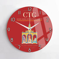 Thumbnail for Rafael Nunez International Airport CTG Wall-Clock No-Frame - Red