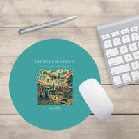Thumbnail for VINTAGE G4325 - The Meadow Circuit - Designed Mouse Pads design on turquoise round