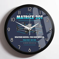 Thumbnail for DJI Matrice 30T design on navy blue framed wall clock