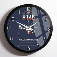 Thumbnail for Airbus H145 D3 design on navy blue framed wall clock