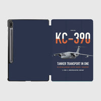 Thumbnail for Embraer KC-390 Millennium design on navy blue samsung tablet tablet case