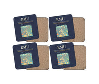 Thumbnail for Región de Murcia International Airport (RMU) design on navy blue 4 pieces set coaster