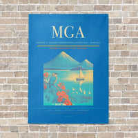 Thumbnail for Augusto C. Sandino International Airport MGA — Managua vertical canvas print - no frame - turquoise background