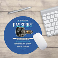 Thumbnail for PASSPORT design on blue round mouse pad