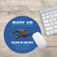 Thumbnail for DJI Mavic Air design on blue round mouse pad