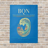 Thumbnail for Rafael Hernández Airport BQN — Aguadilla vertical canvas print - no frame - turquoise background