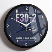 Thumbnail for F3D-2 Skyknight design on navy blue framed wall clock