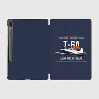 Thumbnail for T-6A Texan II Train The Next Generation design on navy blue samsung tablet tablet case