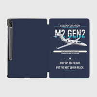 Thumbnail for Cessna Citation M2 Gen2 design on navy blue samsung tablet tablet case