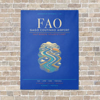 Thumbnail for Gago Coutinho Airport Faro FAO - Canvas Framed - Blue