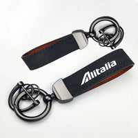 Thumbnail for Alitalia Airlines Horseshoe Buckle key chain in black