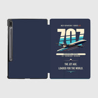 Thumbnail for Boeing 707-320C design on navy blue samsung tablet tablet case