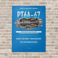 Thumbnail for PT6A-67 vertical canvas print - no frame - turquoise background