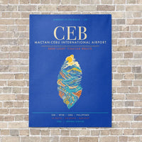 Thumbnail for Mactan-Cebu International Airport CEB - Canvas Framed - Blue