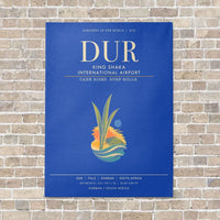 Thumbnail for King Shaka International Airport DUR - Canvas Framed - Blue