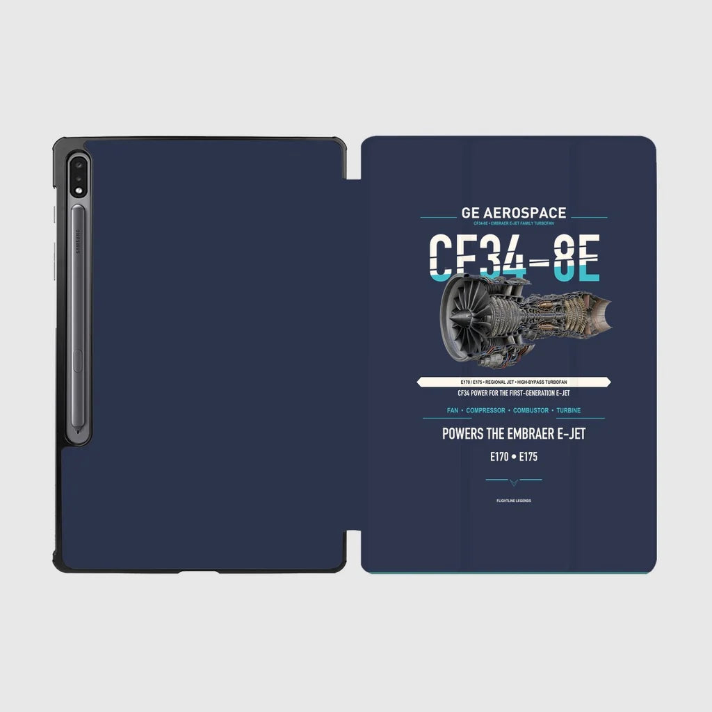 CF34-8E design on navy blue samsung tablet tablet case