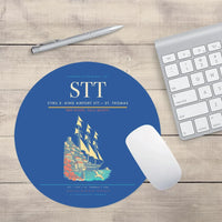 Thumbnail for Cyril E. King Airport (STT) design on blue round mouse pad