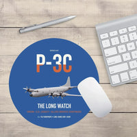 Thumbnail for P-3C Orion design on blue round mouse pad