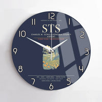 Thumbnail for Charles M. SchulzSonoma County Airport Santa Rosa STS Wall-Clock No-Frame - Navy Blue