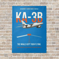 Thumbnail for KA-3B Skywarrior vertical canvas print - no frame - turquoise background