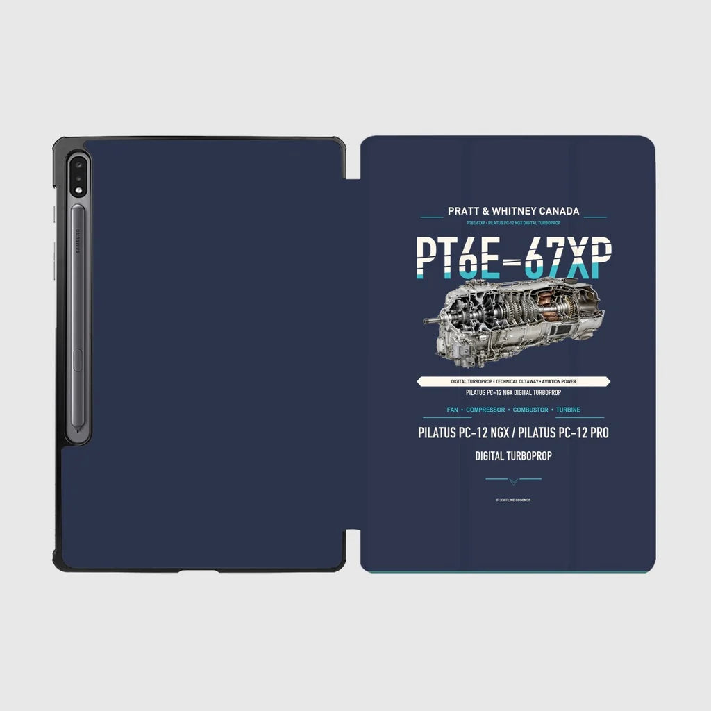 PT6E-67XP design on navy blue samsung tablet tablet case