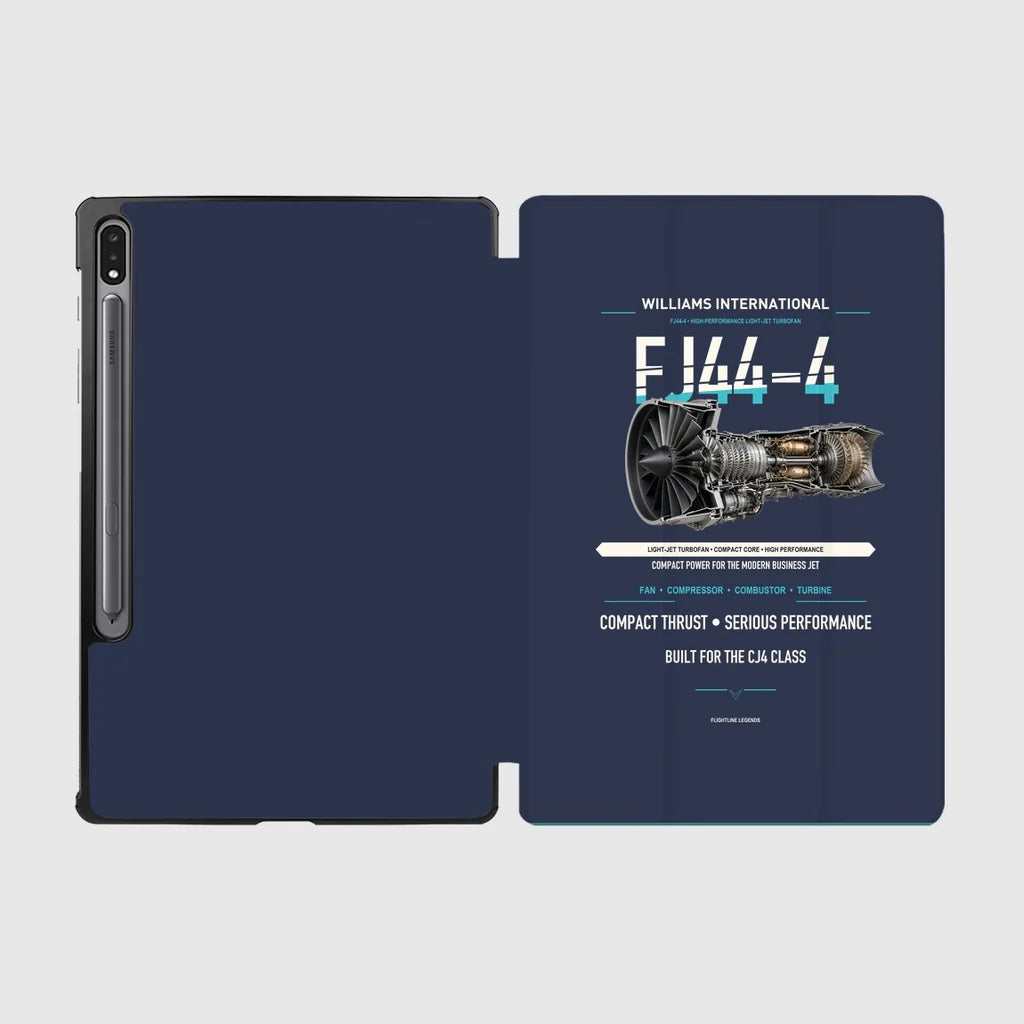 FJ44-4 design on navy blue samsung tablet tablet case