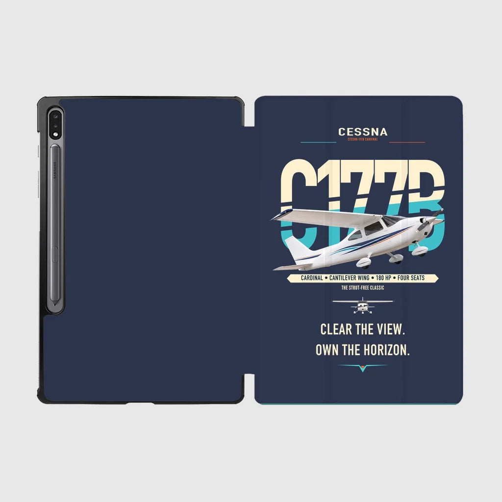 Cessna 177B Cardinal design on navy blue samsung tablet tablet case