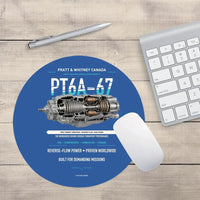 Thumbnail for PT6A-67 design on blue round mouse pad