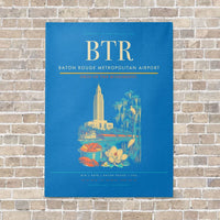 Thumbnail for Baton Rouge Metropolitan Airport BTR - Canvas No Frame - Turquoise