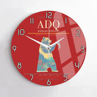 Thumbnail for Kodiak Airport ADQ Wall-Clock No-Frame - Red