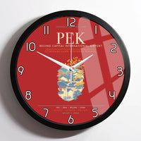 Thumbnail for Beijing Capital International Airport PEK Wall-Clock Framed - Red