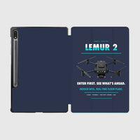 Thumbnail for BRINC LEMUR 2 design on navy blue samsung tablet tablet case