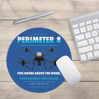 Thumbnail for Skyfront Perimeter 8 design on blue round mouse pad