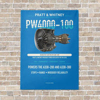 Thumbnail for PW4000-100 vertical canvas print - no frame - turquoise background