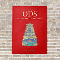 Thumbnail for Odesa International Airport ODS - Canvas No Frame - Red
