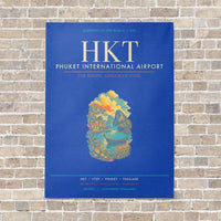 Thumbnail for Phuket International Airport HKT - Canvas Framed - Blue